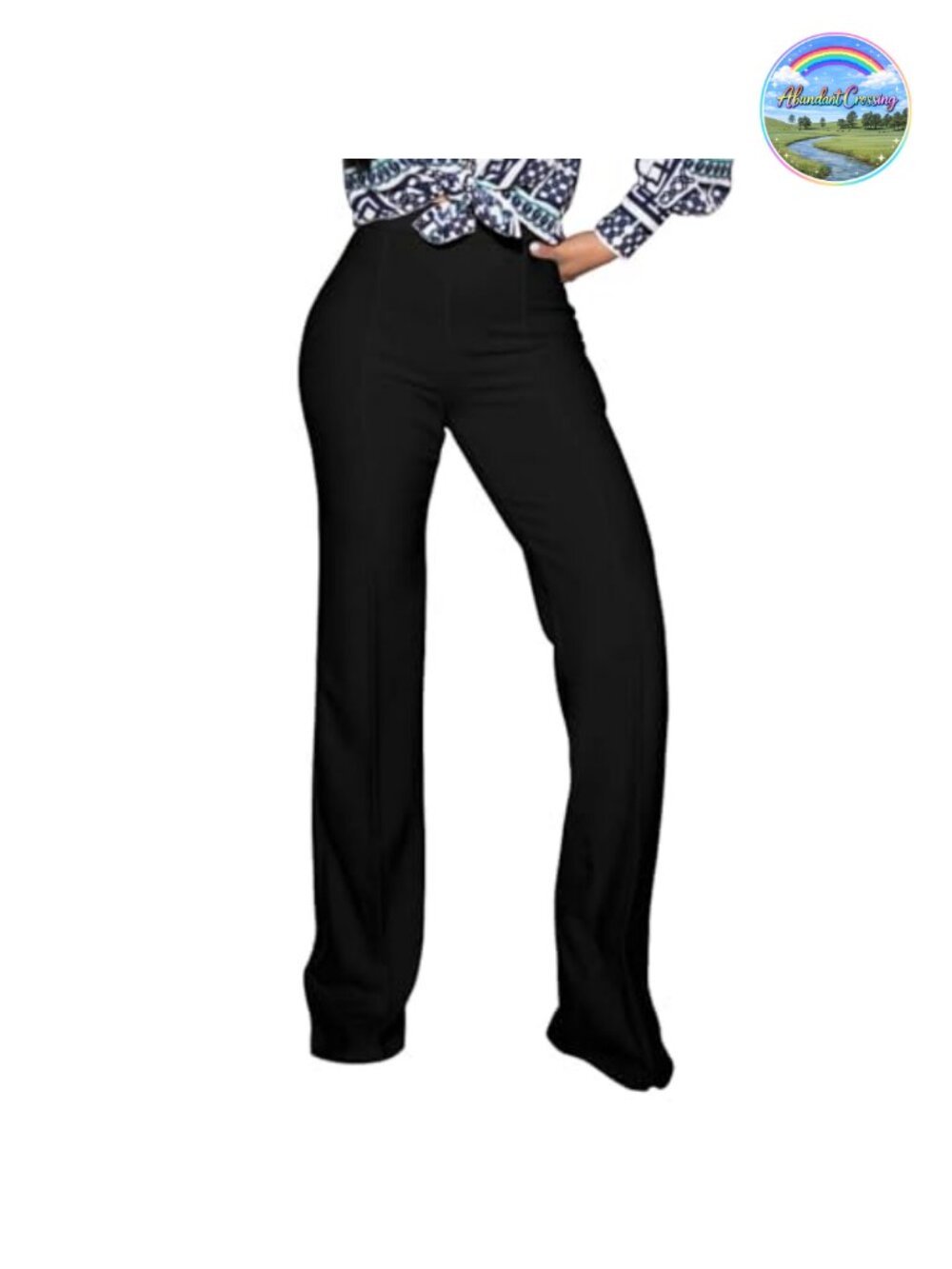 High Waisted Stretchy Bootcut Pull On Dress Pants Business Casual